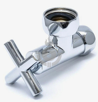 Кран угловой TIM F1" x F3/4", хром, крест [1/20]