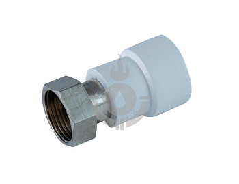 Муфта с накидной гайкой AQUATTRO, PPR-F(ВР), 25 х 1"[10/150]